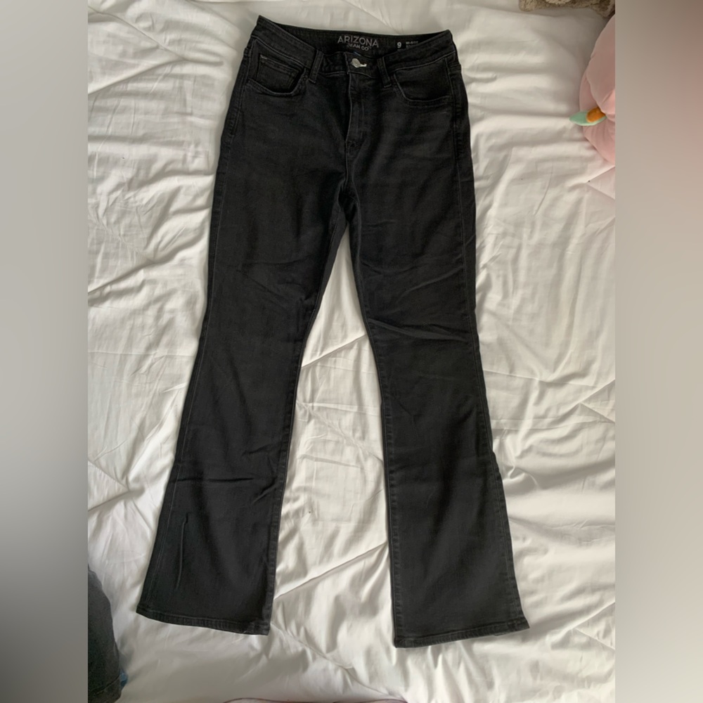 Arizona High Rise Black Bootcut Size 9 Jeans